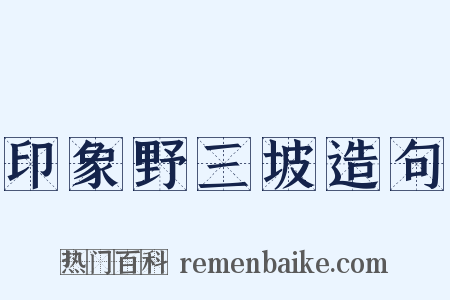 印象野三坡造句是什么意思的图片